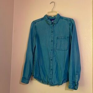 Simply Style by Sears Denim button down blouse sz medium